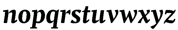 Comma Serif Bold Italic Font LOWERCASE