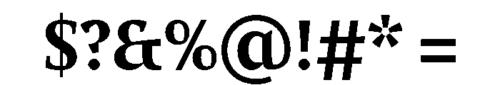 Comma Serif Bold Font OTHER CHARS