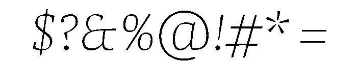 Comma Serif Hairline Italic Font OTHER CHARS