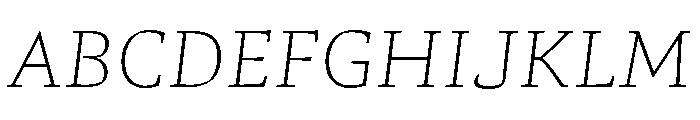 Comma Serif Hairline Italic Font UPPERCASE