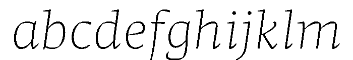 Comma Serif Hairline Italic FONT