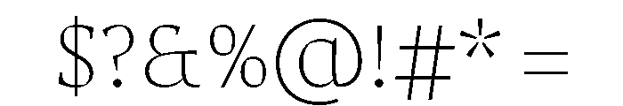 Comma Serif Hairline Font OTHER CHARS