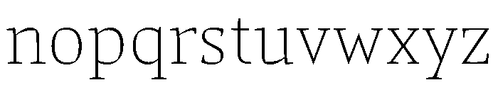 Comma Serif Hairline Font LOWERCASE