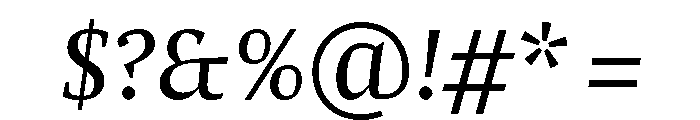 Comma Serif Italic Font OTHER CHARS