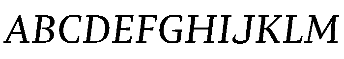 Comma Serif Italic Font UPPERCASE