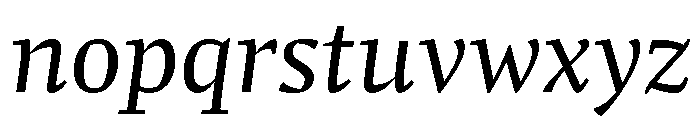Comma Serif Italic Font LOWERCASE