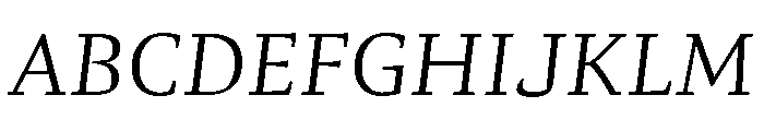 Comma Serif Light Italic Font UPPERCASE
