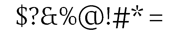 Comma Serif Light Font OTHER CHARS