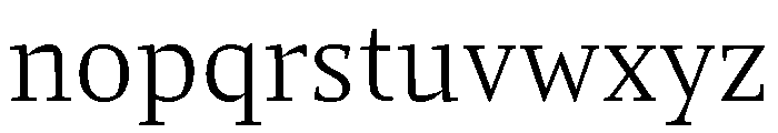 Comma Serif Light Font LOWERCASE