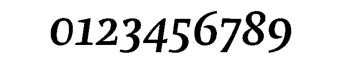 Comma Serif Medium Italic Font OTHER CHARS