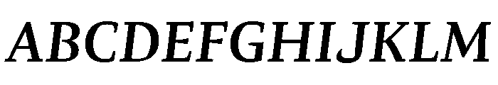 Comma Serif Medium Italic Font UPPERCASE