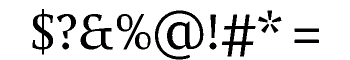 Comma Serif Regular Font OTHER CHARS