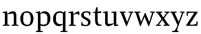Comma Serif Regular Font LOWERCASE