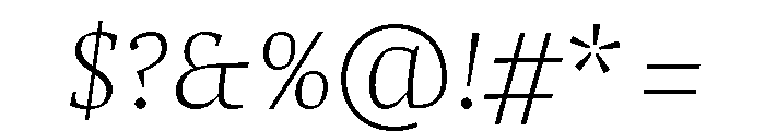 Comma Serif Thin Italic Font OTHER CHARS