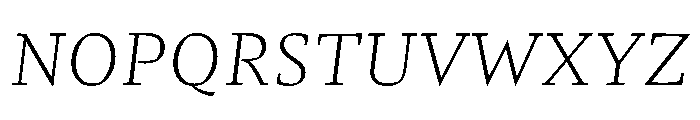 Comma Serif Thin Italic Font UPPERCASE