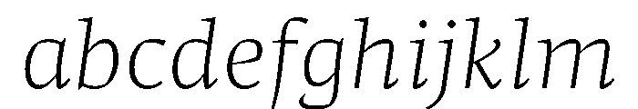 Comma Serif Thin Italic FONT