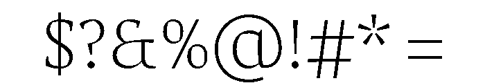 Comma Serif Thin Font OTHER CHARS