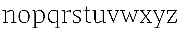 Comma Serif Thin Font LOWERCASE