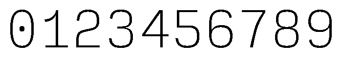 Config Mono Variable Thin Font OTHER CHARS