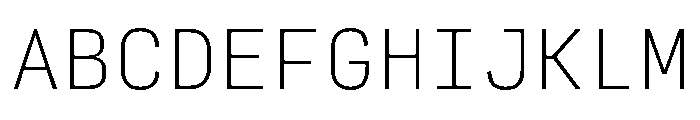 Config Mono Variable Thin Font UPPERCASE