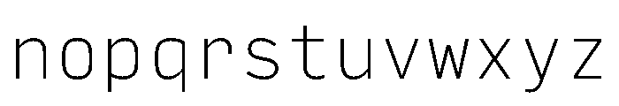 Config Mono Variable Thin Font LOWERCASE
