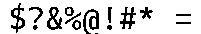 Consolas Medium Font OTHER CHARS