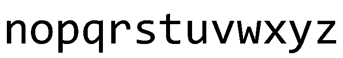 Consolas Regular Font LOWERCASE