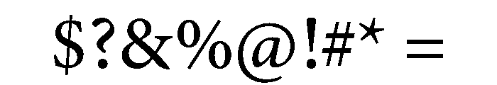 Constantia Medium Font OTHER CHARS