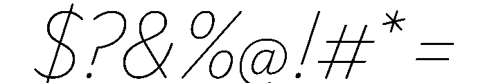 Copperscript Variable Thin Font OTHER CHARS