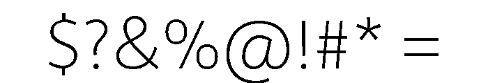 Corbel Thin Font OTHER CHARS