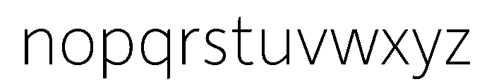 Corbel Thin Font LOWERCASE