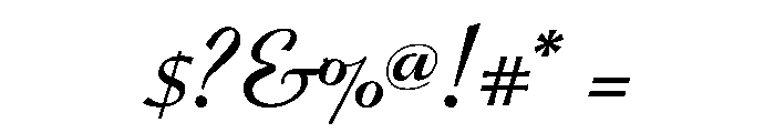Coronet Script Ludlow Bold Font OTHER CHARS