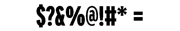 Counterpress Extra Bold Font OTHER CHARS