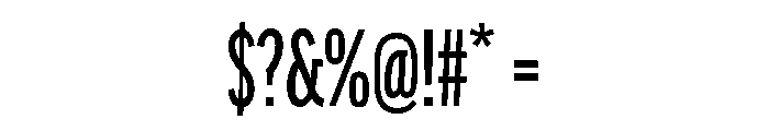 Counterpress Semibold Font OTHER CHARS