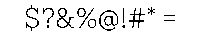 Courier New Extra Light Font OTHER CHARS