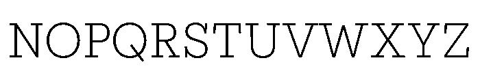 Courier New Extra Light Font UPPERCASE