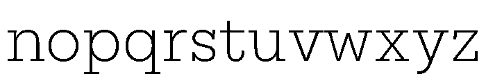 Courier New Extra Light Font LOWERCASE