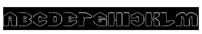 COOKIE CLUB-Hollow-Inverse Font UPPERCASE