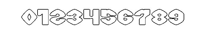 COOKIE CLUB-Hollow Font OTHER CHARS
