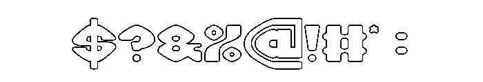 COOKIE CLUB-Hollow Font OTHER CHARS