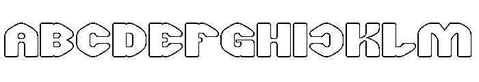COOKIE CLUB-Hollow Font UPPERCASE