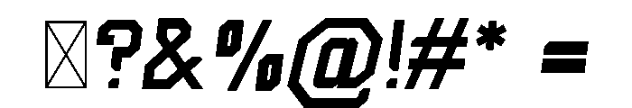 COSMO Slop Font OTHER CHARS
