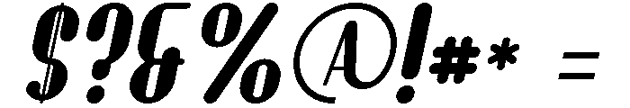 Coatink Italic Font OTHER CHARS