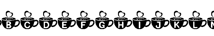 Coffee Love Valentine Font UPPERCASE