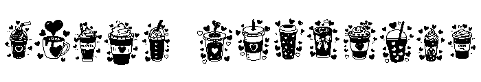 Coffee Lover Valentine Font UPPERCASE