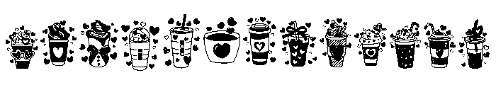 Coffee Lover Valentine Font LOWERCASE