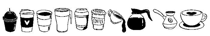 Coffee Set Font OTHER CHARS