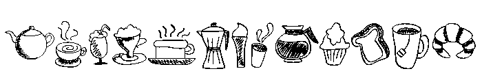 Coffee Set Font UPPERCASE
