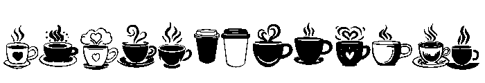 Coffee Set Font LOWERCASE