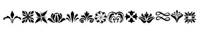 Collection Ornaments Font UPPERCASE